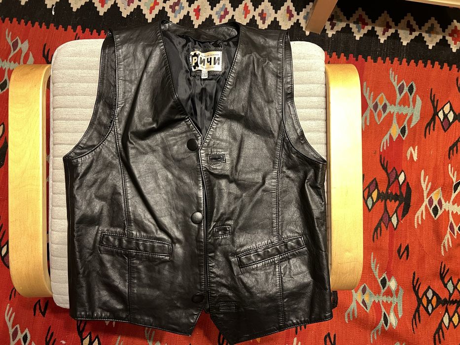 Ретро кожен елек Ричи