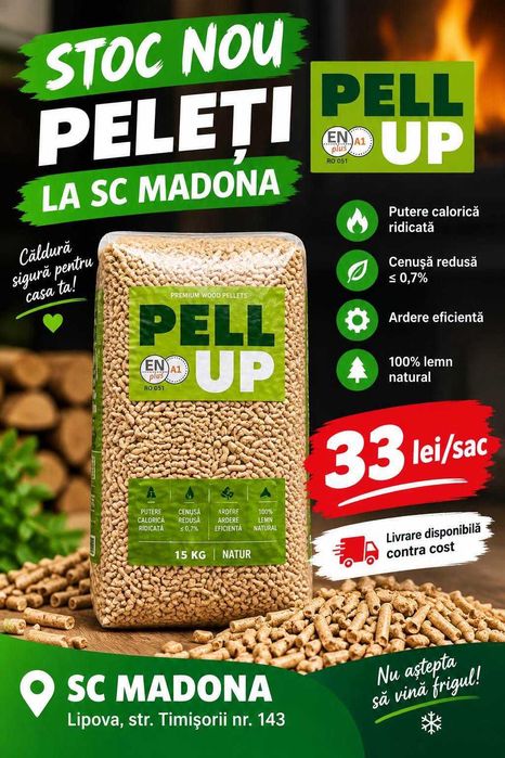 Stoc nou de peleti pell up la Sc Madona!