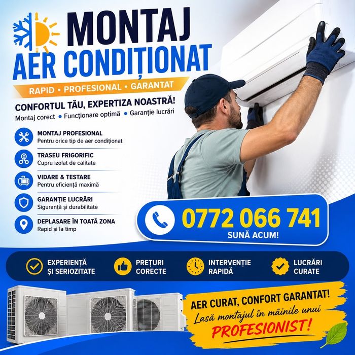 Montaj și vânzare aere condiționate cu garanție