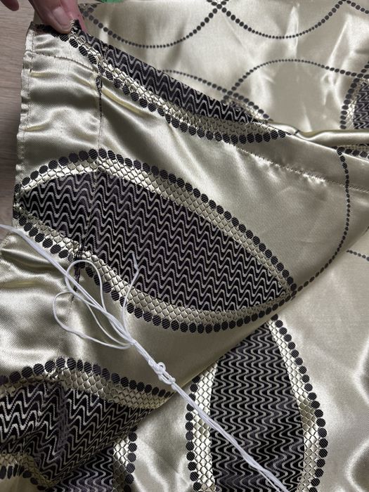 Draperii matase bej auriu