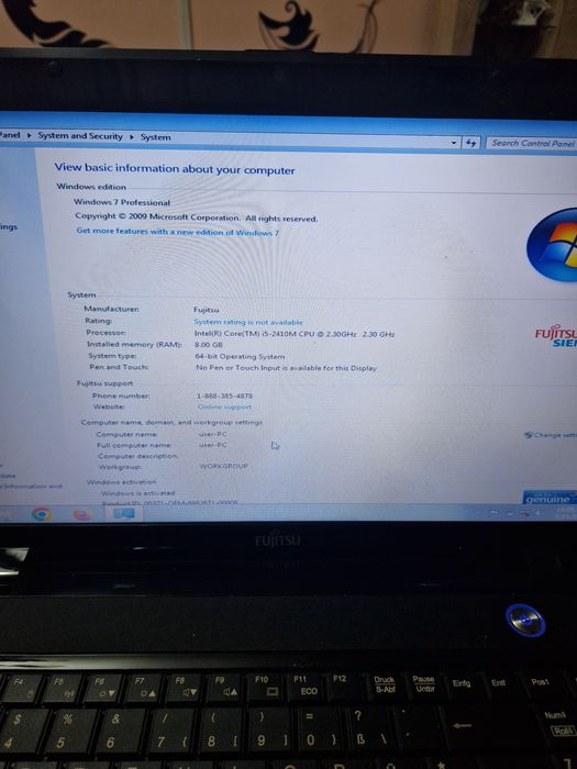 Laptop i5 Fujitsu lifebook a series