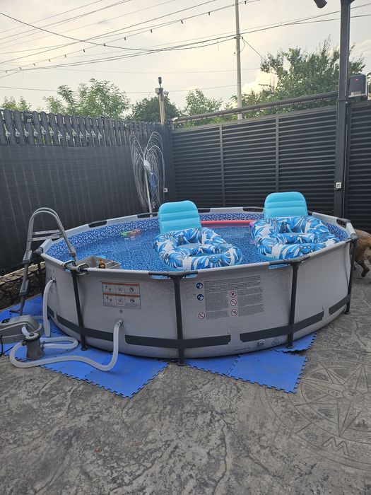 Piscina supraterana metal 3..66 m cu toate acceesoriile  incluse