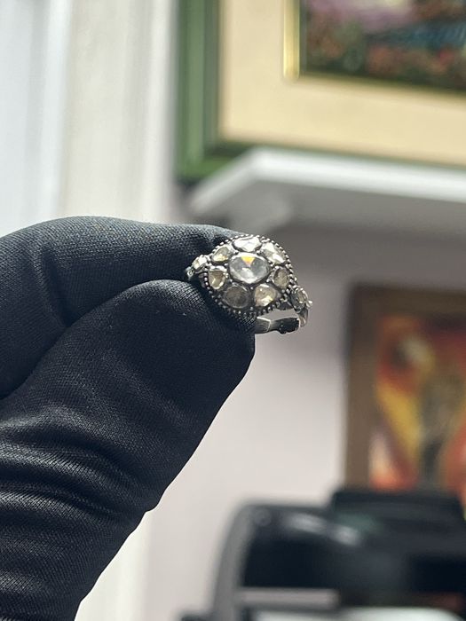 Античен викториански диамантен пръстен (1880 г.)