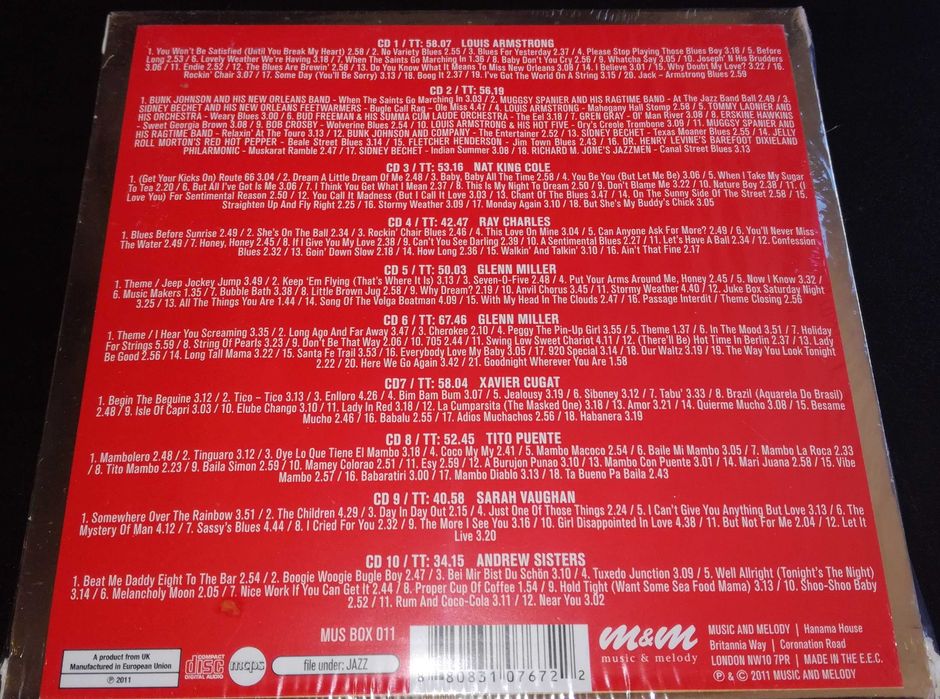 CD - Rock'n'Roll/ Jazz/ Hollywood/ The Mystic/ Meditation - Box 10 CD