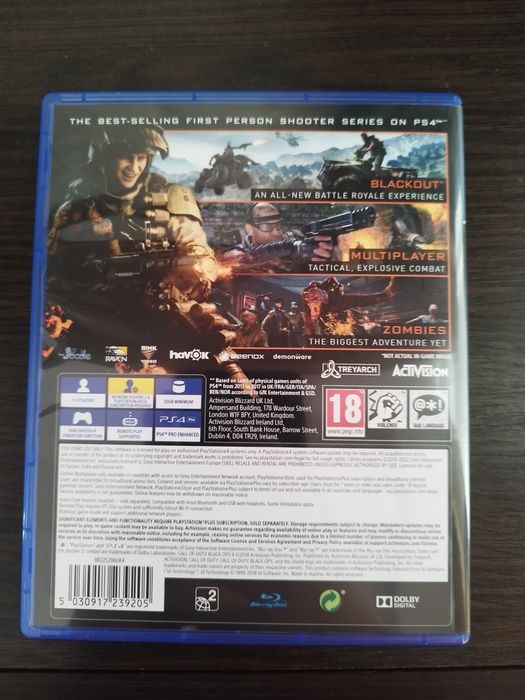 Диск Call of duty Black ops 4