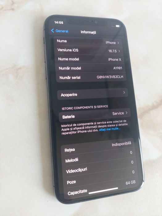 [X] Vând Apple iPhone X de 64GB, Neverlocked [impecabil] //poze reale