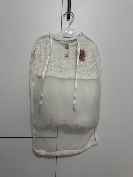 Белое детское нарядное платье