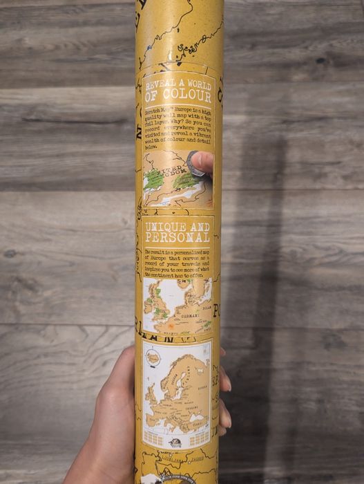 Скреч карта на Европа