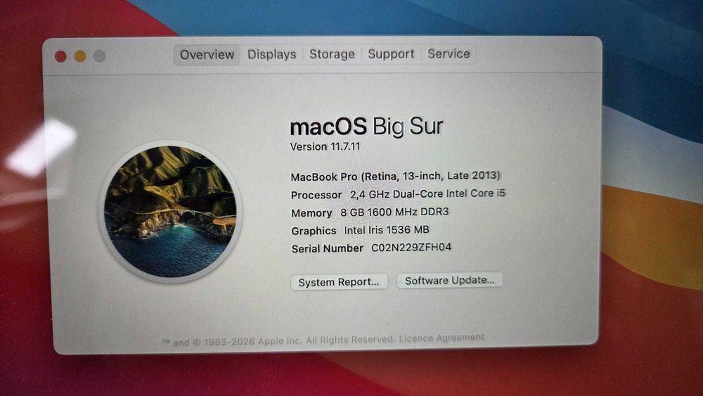 Macbook Pro 13", A1502