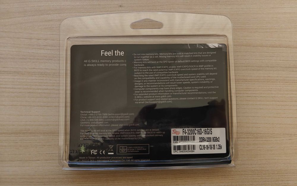 RAM памет комплект G.SKILL AEGIS DDR4 2X8GB 3200