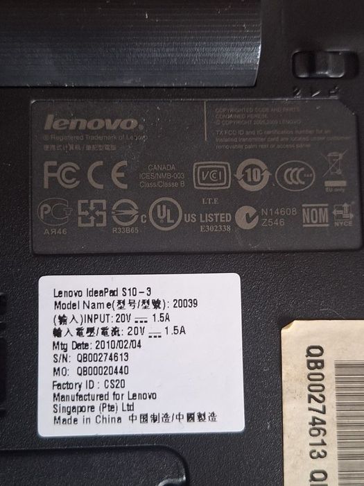 Laptop Lenovo S10-3