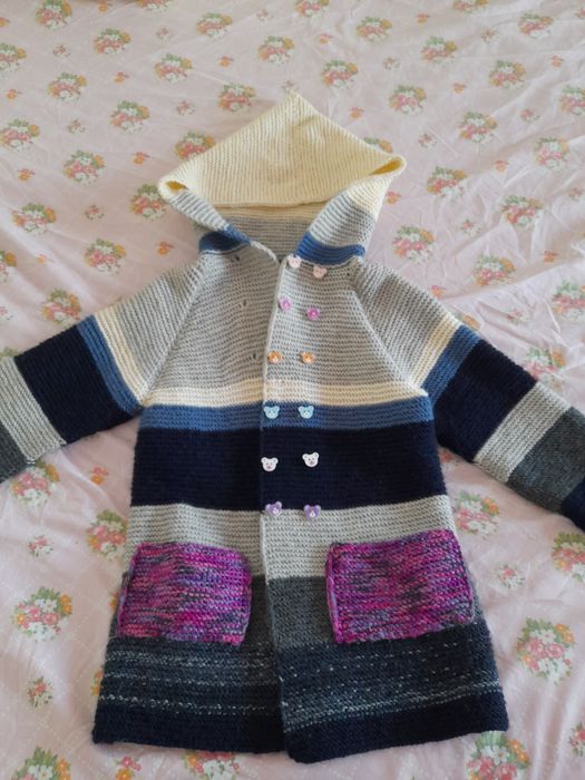 cardigan hanorac 4 5 6 ani fata fetita impletit manual handmade lana