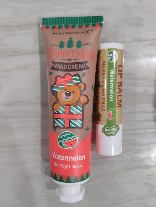 Коледни Крем за ръце и гланц за устни