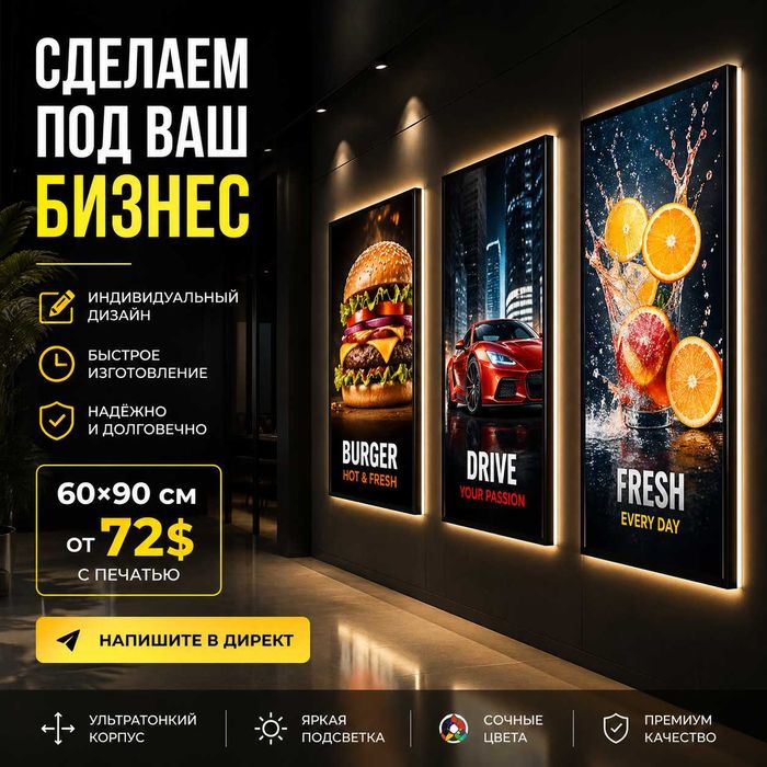 Slim Lightbox, Тонкие Лайтбоксы - все виды, и размеры