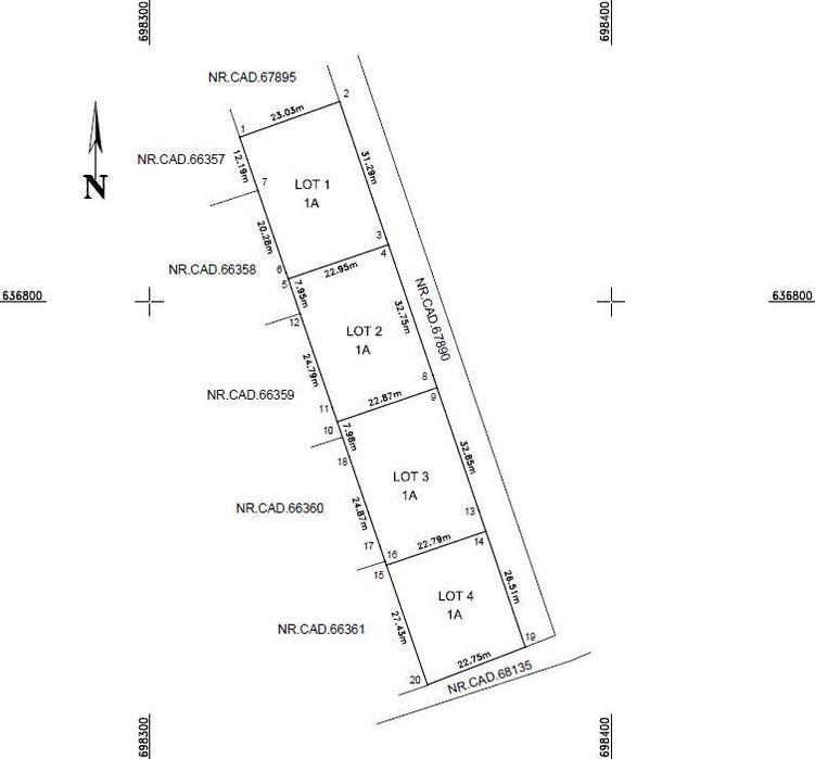 Parcele Intra-Extravilane 750-1000 m2 Aroneanu