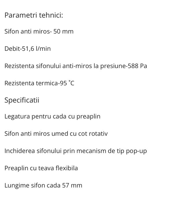 Sifon cada ALCA NOU