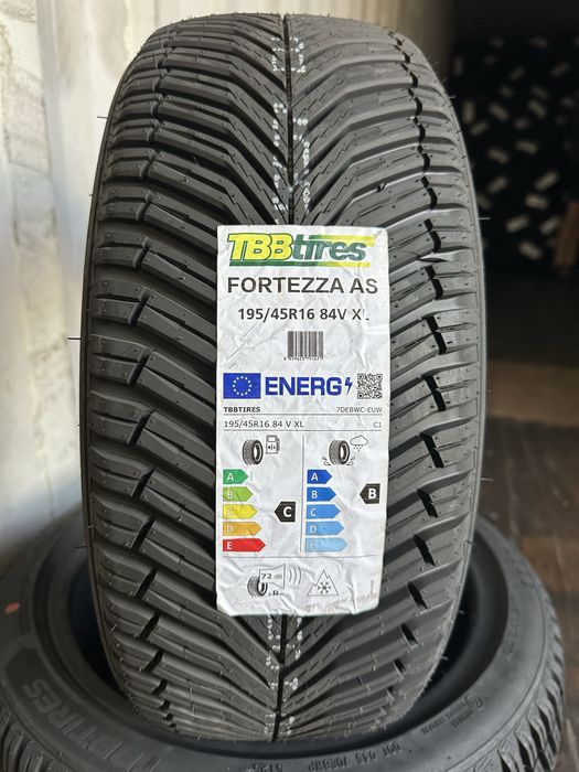 Нови всесезонни гуми TBB TIRES FORTEZZA AS 195/45R16 84V XL БОРД 1954516