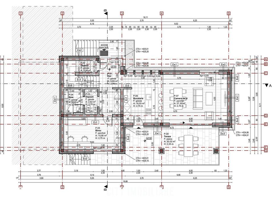 Teren intravilan 1.375 mp cu Proiect autorizat pentru duplex, Feleacu