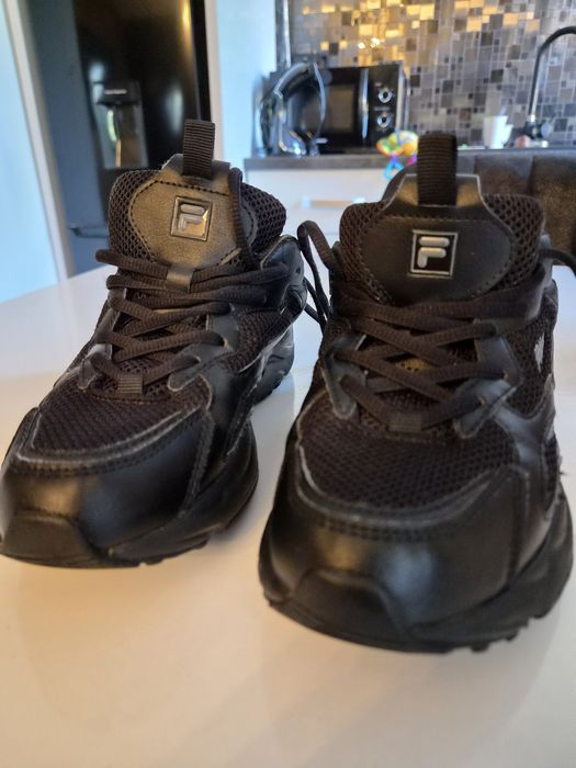Adidași sport Fila, negri, model chunky