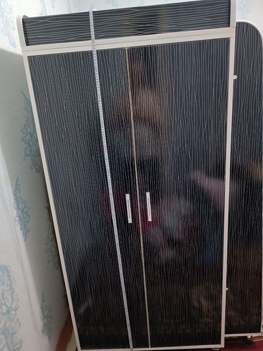 Двухъярусная кровать со шкафом и полками