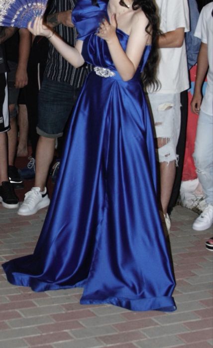 Rochie lunga -albastru regal