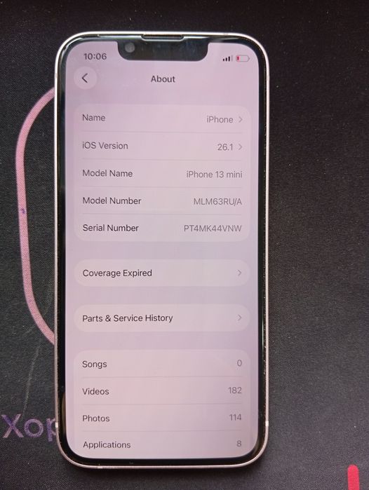 iPhone 13 mini 256Gb + Apple watch series 3 (A1859) 8gb