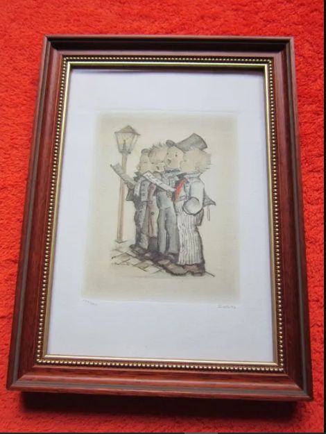 cadou deosebit rar "Harmony in Four Parts" by Hummel lithography 1993