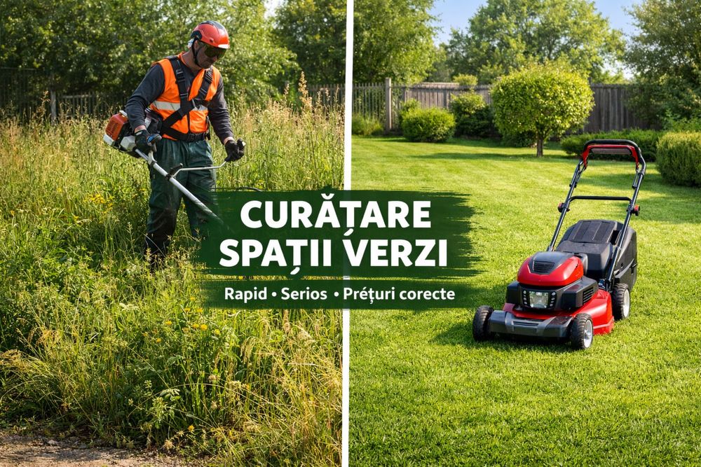 Curățare spații verzi - curți, grădini, sere