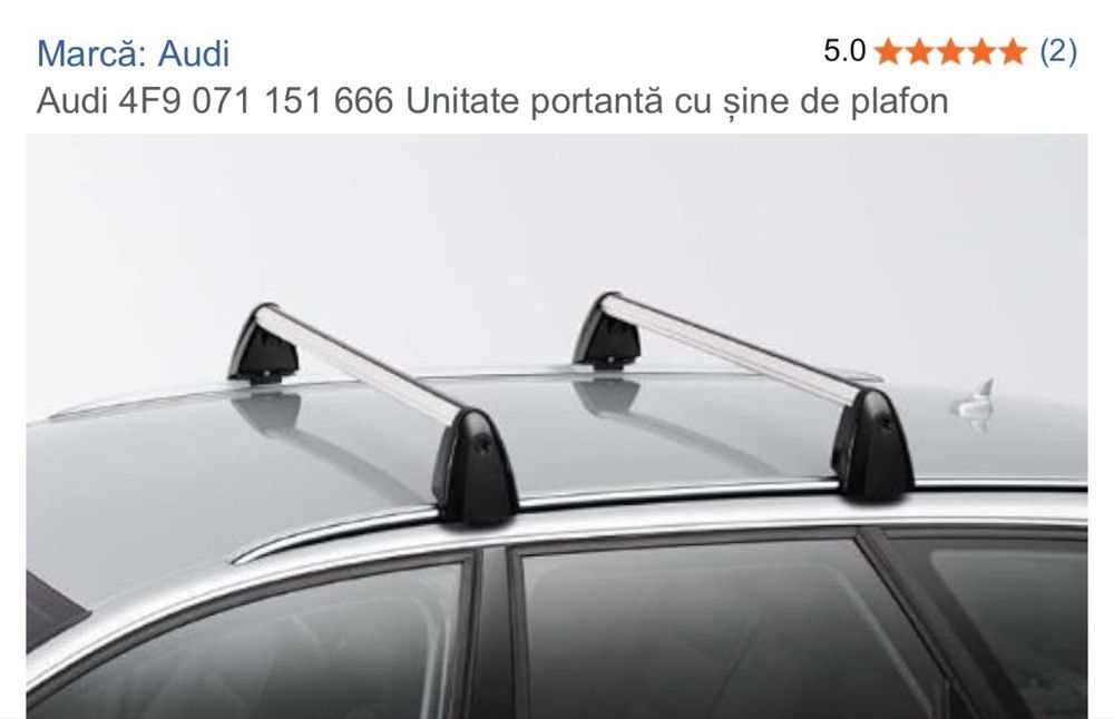 Bare transversale portbagaj Audi Original