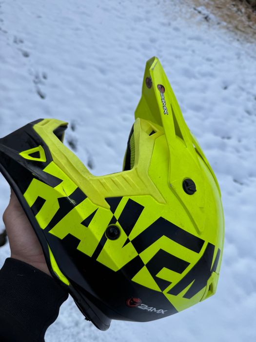 Casca Motocross raven