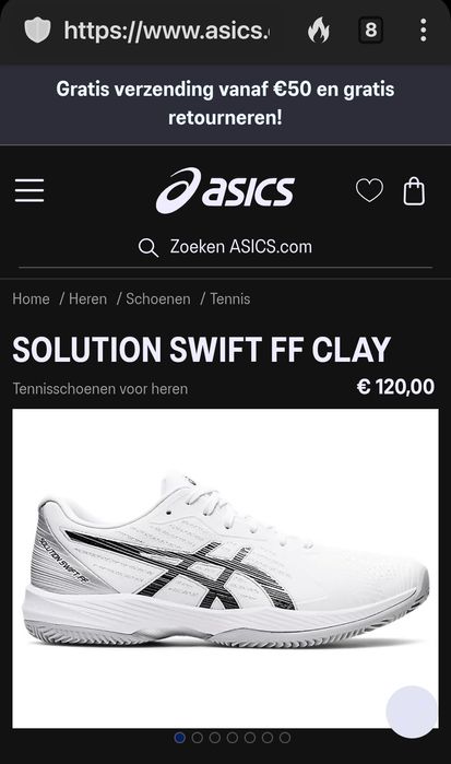 Обувки за тенис ASICS Solution Swift FF Clay 44.5/ 28.25 см
