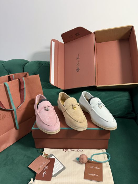 Mocasini Loro Piana piele naturala 100% Full Box colectie noua