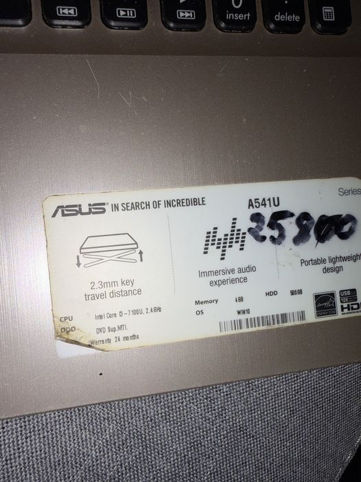 Laptop Asus A541U