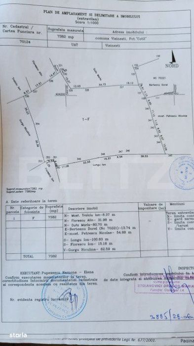 Teren extravilan cu priveliste superba , livada si potential casute de