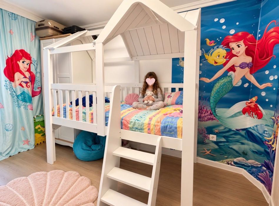 Детско легло тип къщичка 90×200 см + матрак – Комсед
