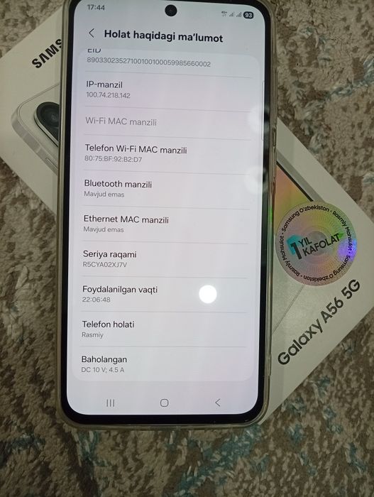 Samsung A 56 8/256 Kulrang