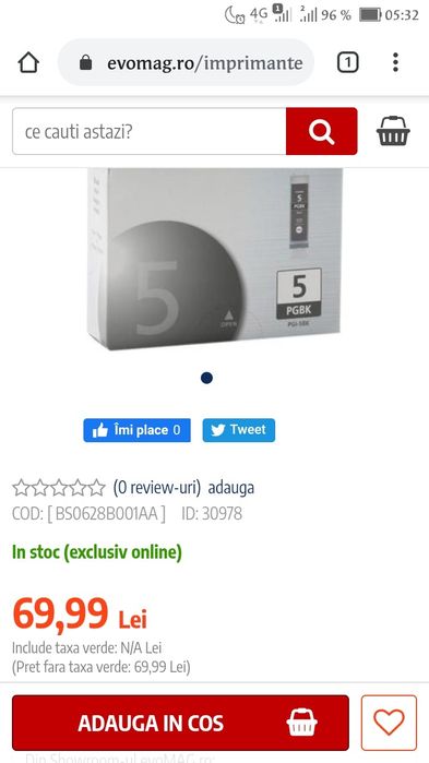 Cartus cerneala canon (schimb 512-511 sau 510-511)