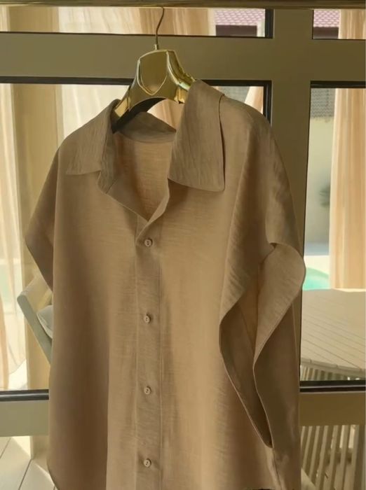 Compleu camasa + pantaloni lungi vara babs beige
