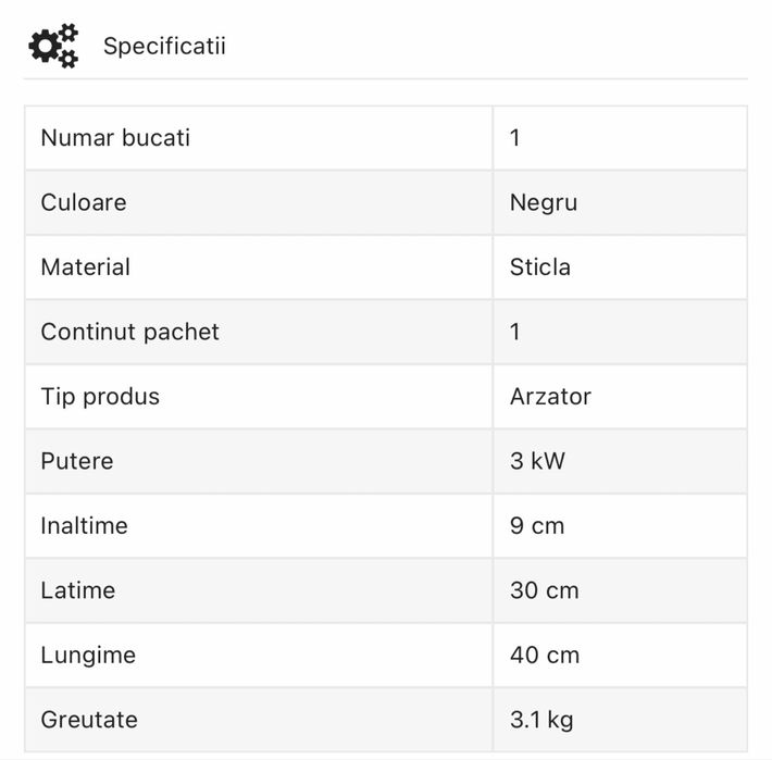 Aragaz camping,sticla securizata, un arzator,3kW,Breckner Germany