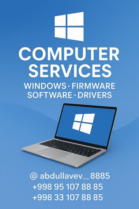 Kompyuter windows driver proshivka programma qilish xizmati