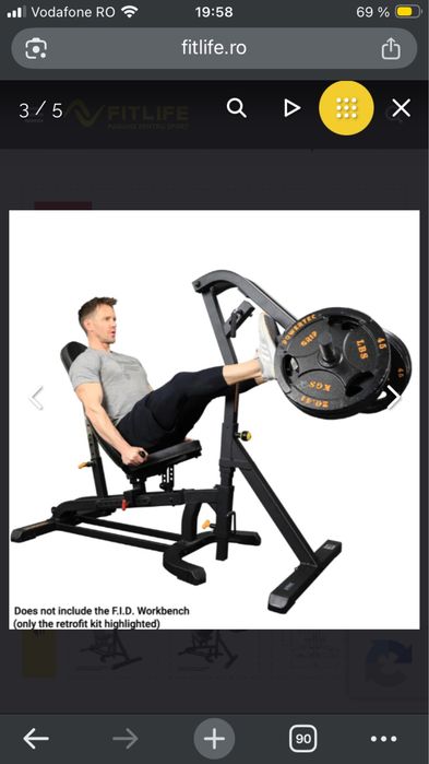 2 Banci fitness multifunctionale  Powertech cu diferite accesorii care se ataseaza