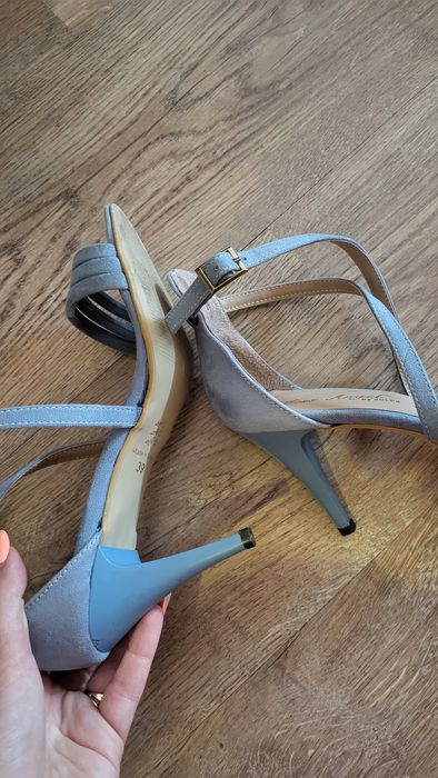 Дамски сини сандали