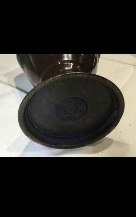 2 vaze japoneze vechi din bronz, Meiji, marcaj Kyoto Murakami