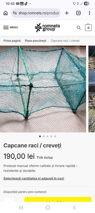 Capcană raci 8 m.