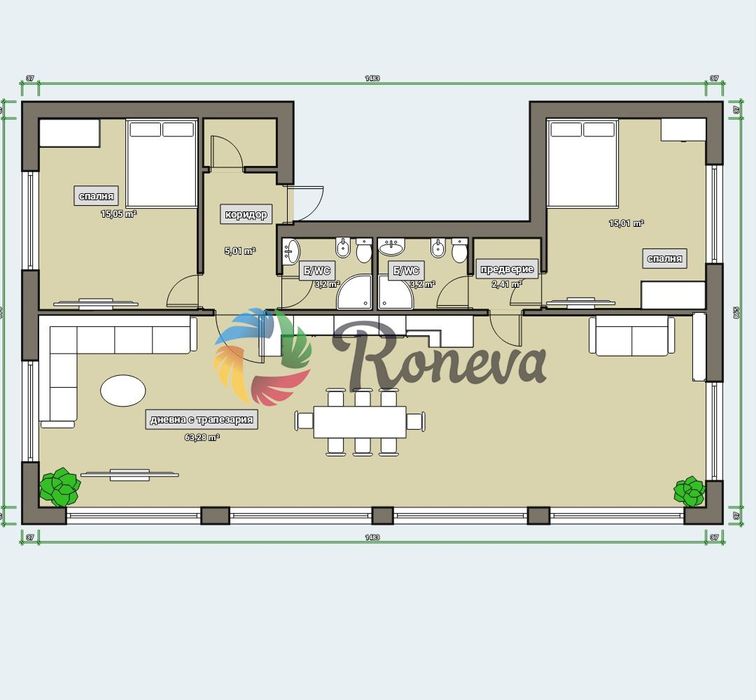 Продава се Тристаен апартамент в Варна, м-т Траката - 146 кв.м за 1953 €/кв.м - Снимка #4