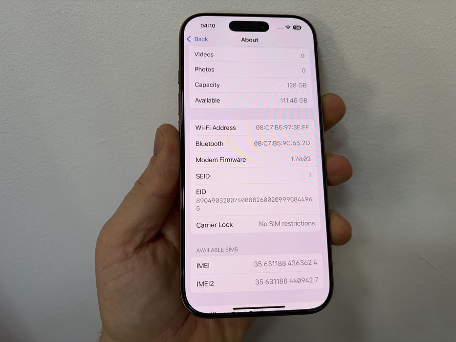 Iphone 16 Pro, 128 gb, Desert Titanium