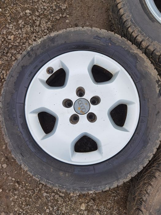 Set 4 jante aliaj 5x100 r15 anvelope 195 65 r15 debica frigo m+s 91T