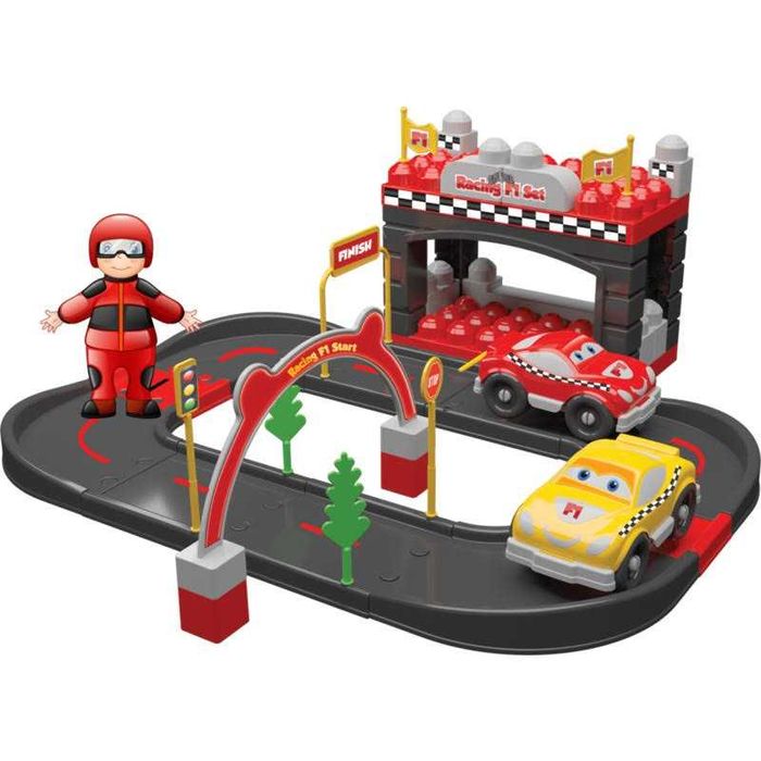 F1 Set Constructie Magic Blocks, 50 de piese, 2 vehicule incluse