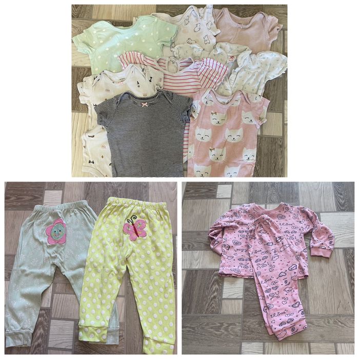 Пакет одежды  на девочку 80-86