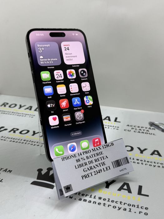Amanet Royal : Iphone 14 Pro Max 128 GB / 88 Baterie / Garantie